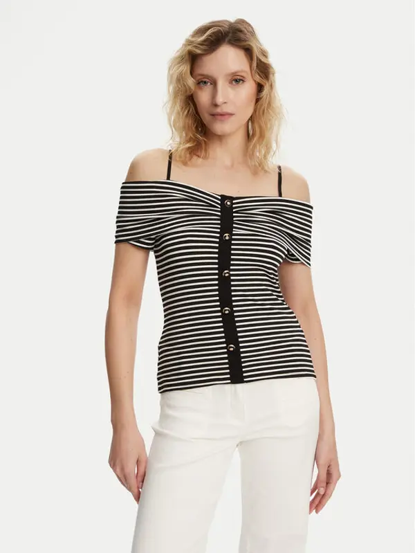 Morgan Morgan Majica 241-DROPEZ Crna Slim Fit