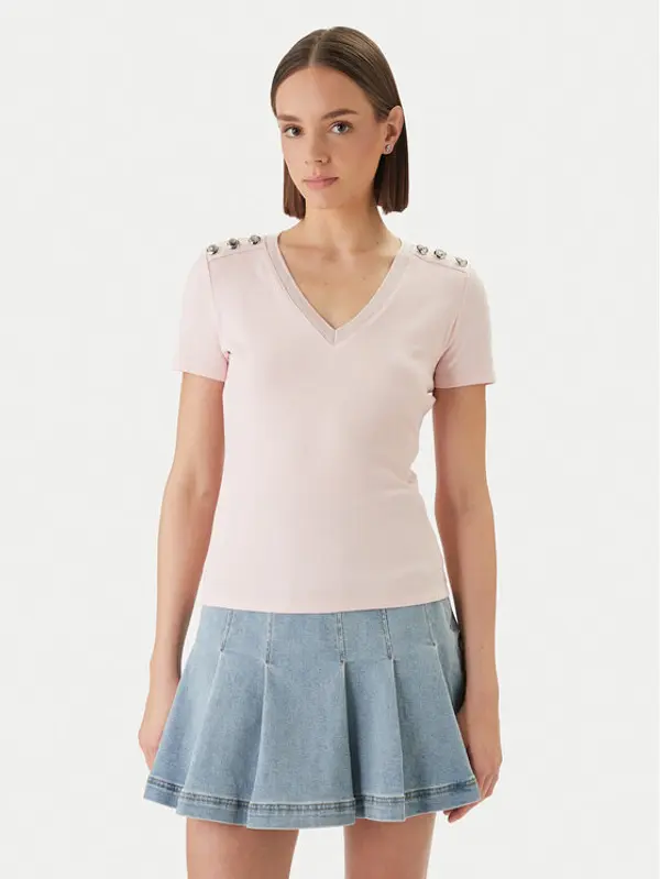 Morgan Morgan Majica 251-DOMANI Ružičasta Slim Fit