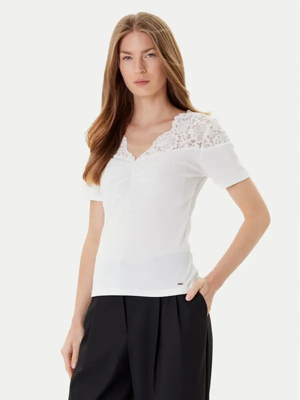 Morgan Morgan Majica 252-DELINE Bijela Slim Fit