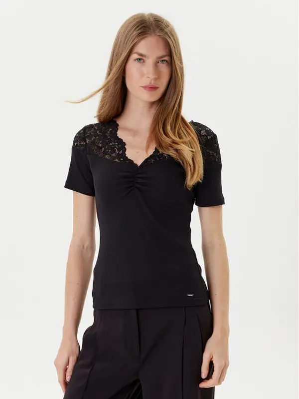 Morgan Morgan Majica 252-DELINE Crna Slim Fit