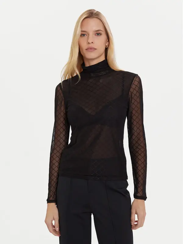 Morgan Morgan Majica 252-TMESH Crna Slim Fit
