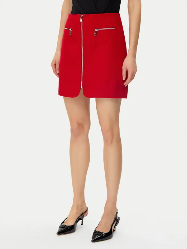 Morgan Morgan Mini suknja 241-JADA Crvena Straight Fit