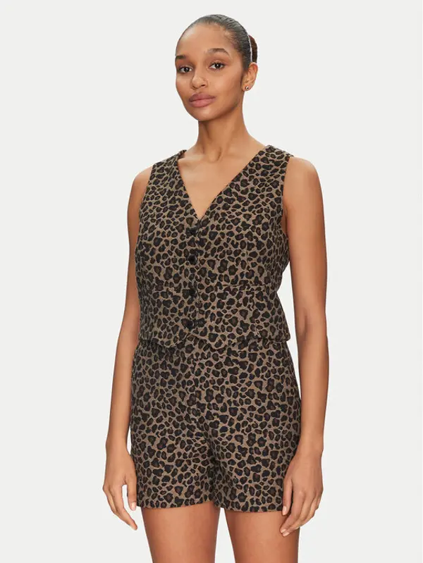 Morgan Morgan Prsluk 251-CBILI.F Smeđa Slim Fit