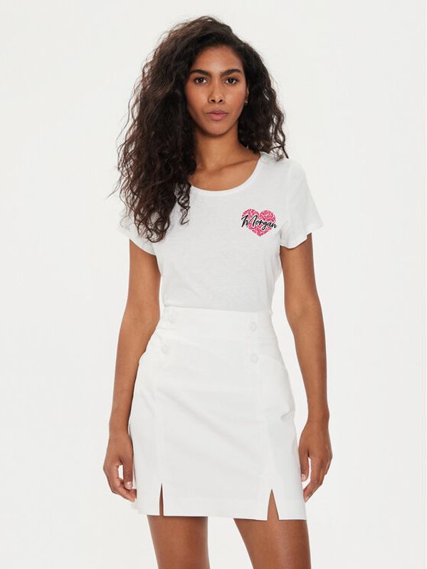 Morgan Morgan T-shirt 241-DROD Écru Regular Fit