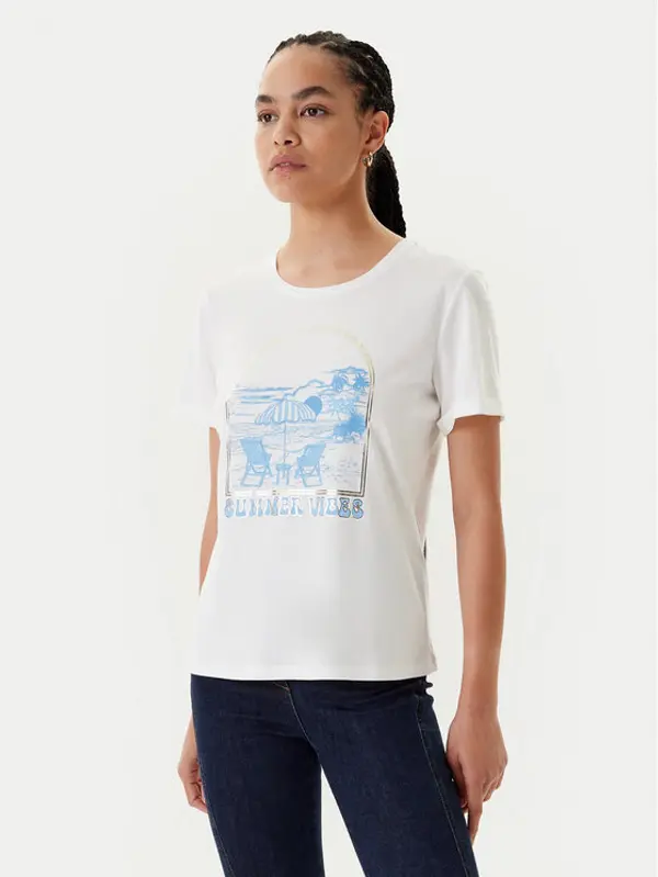 Morgan Morgan T-shirt 251-DVIBES Bijela Regular Fit