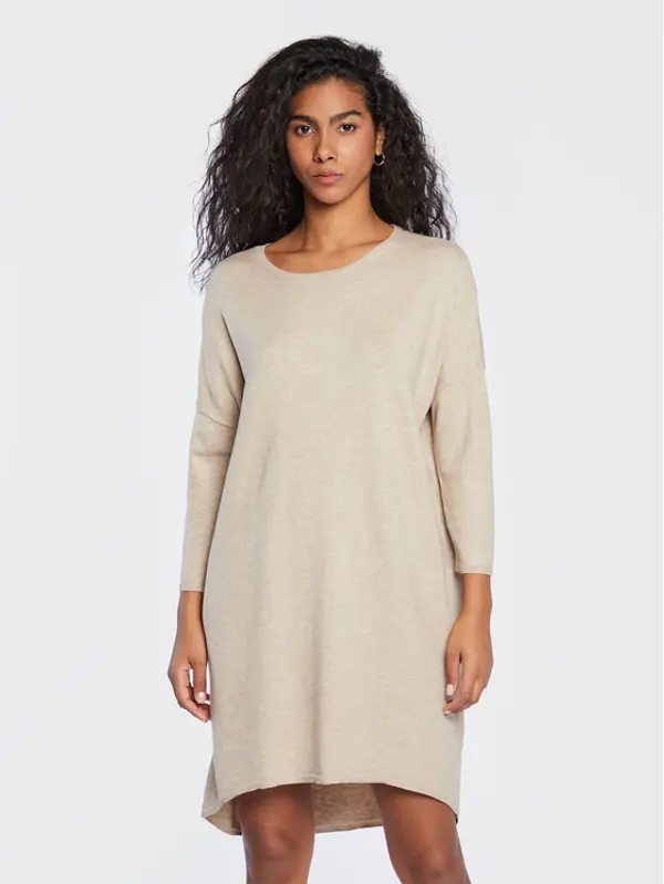 moss copenhagen Moss Copenhagen Džemper haljina Rachelle 16172 Bež Regular Fit