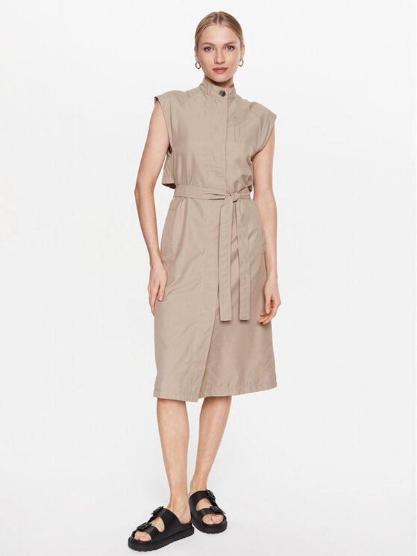 Moss Copenhagen Moss Copenhagen Haljina košulja Carella 17332 Bež Regular Fit