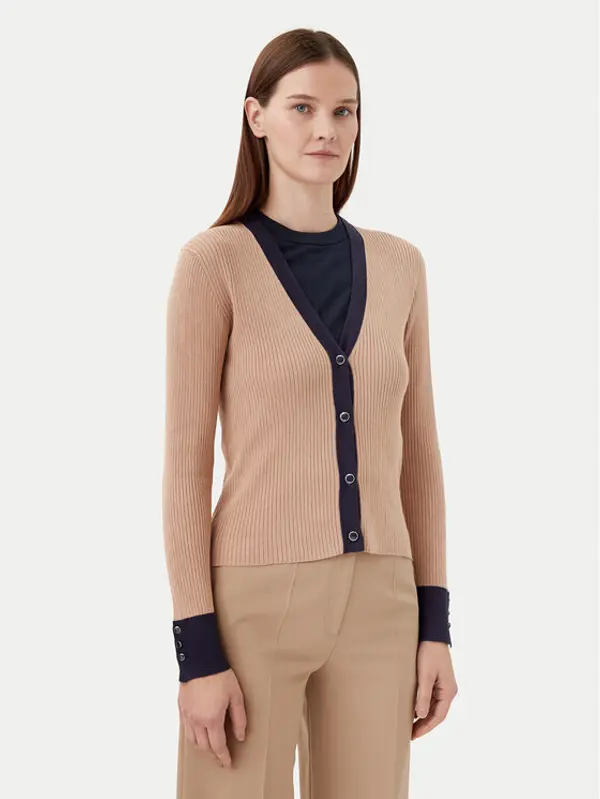 Motivi Motivi Kardigan M4376000732N Bež Slim Fit