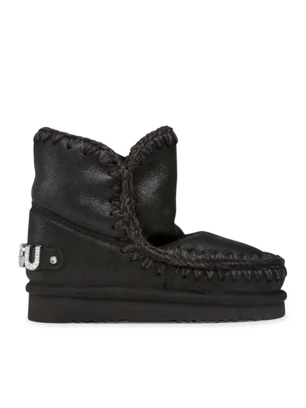 Mou Mou Čizme za snijeg Eskimo 18 With Rhinestones Logo Crna