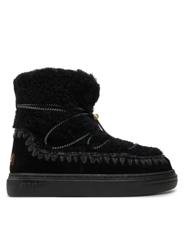 Mou Mou Čizme za snijeg Eskimo Sneaker Bold Scoub Lace FW411012A Crna