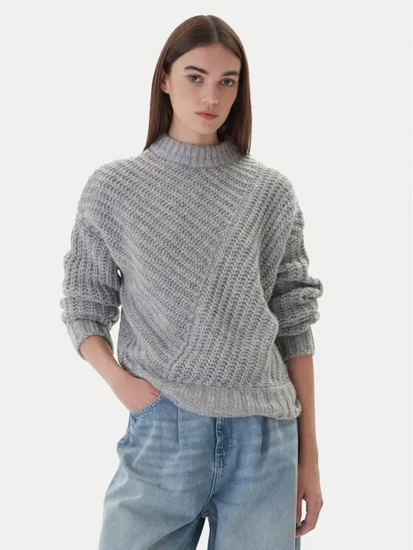 mustang Mustang Džemper Erin 1016786 Siva Relaxed Fit