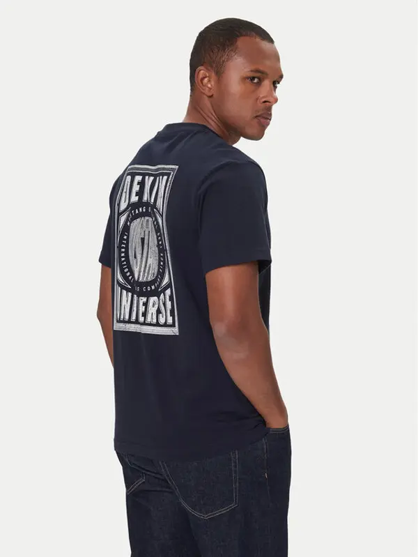 mustang Mustang T-shirt Akron 1016869 Tamnoplava Relaxed Fit