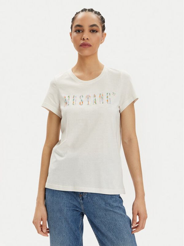 Mustang Mustang T-shirt Albany 1014984 Bijela Relaxed Fit