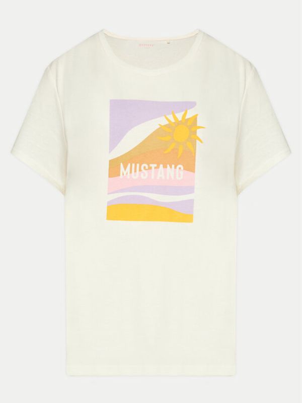 Mustang Mustang T-shirt Alma 1015163 Écru Regular Fit