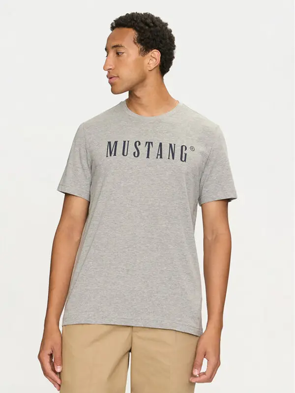 mustang Mustang T-shirt Austin 1014695 Siva Regular Fit