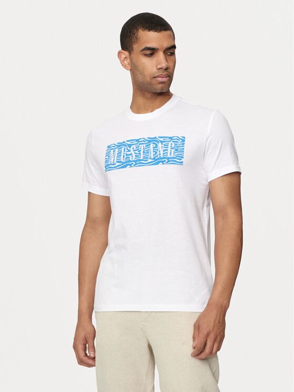 Mustang Mustang T-shirt Austin 1015070 Bijela Regular Fit