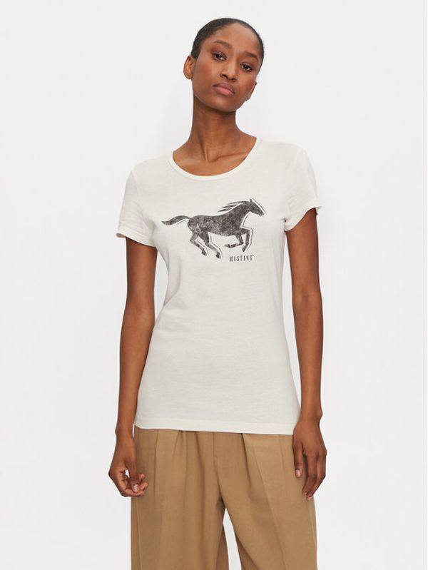 Mustang Mustang T-shirt Loa 1015450 Bijela Slim Fit