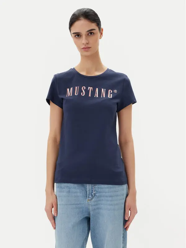 mustang Mustang T-shirt Loa 1016146 Plava Slim Fit