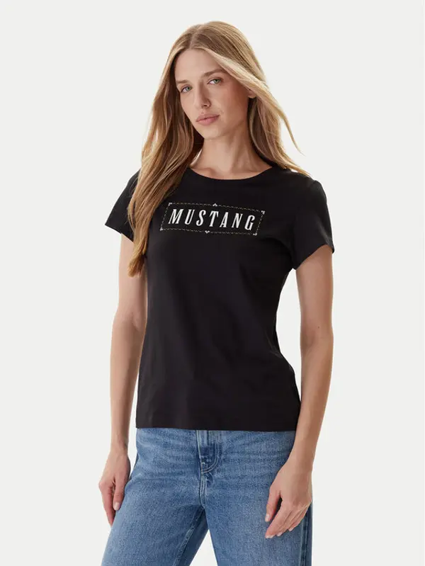 mustang Mustang T-shirt Loa 1016754 Crna Slim Fit
