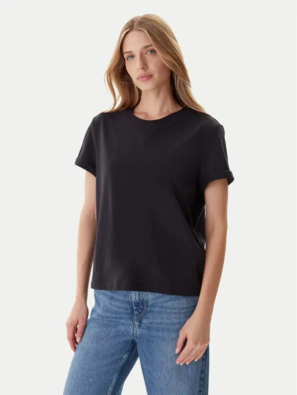 mustang Mustang T-shirt Monroe 1016755 Crna Relaxed Fit