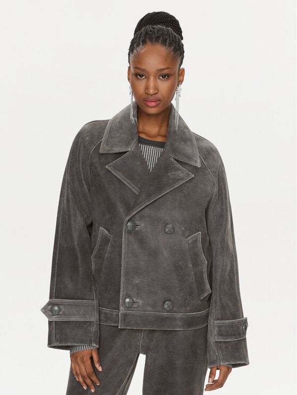 MVP Wardrobe MVP Wardrobe Jakna od imitacije kože Solferino MVPI3CP152.0PELLE Siva Wide Fit