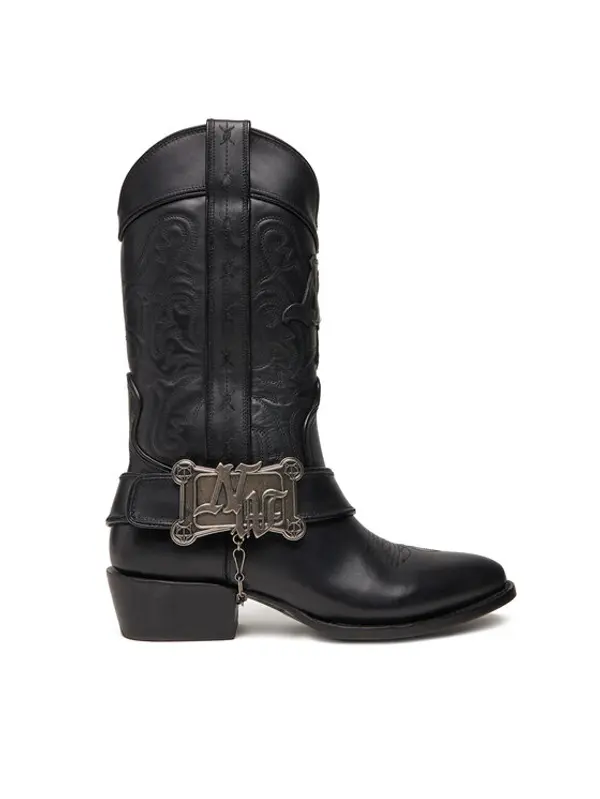 Naked Wolfe Naked Wolfe Kaubojske čizme THE OUTLAW BOOT Crna