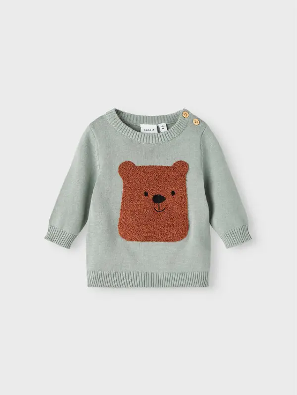 name it NAME IT Džemper 13207111 Zelena Regular Fit