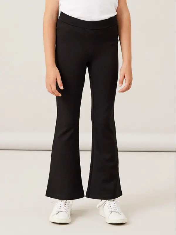 name it NAME IT Hlače 13177337 Crna Bootcut Fit