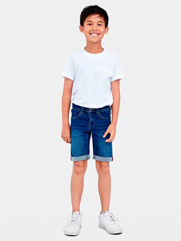 name it NAME IT Kratke traperice Sofus 13150022 Tamnoplava Slim Fit