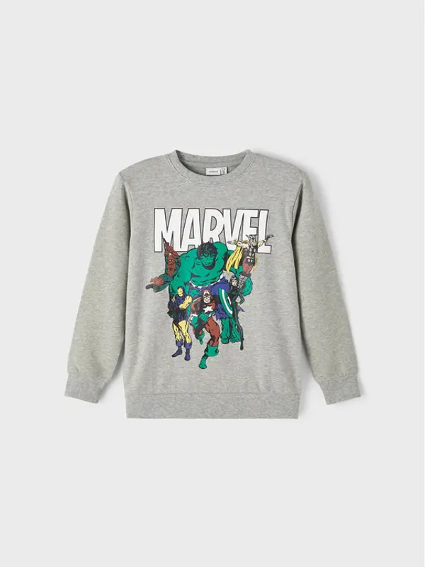 name it NAME IT Majica dugih rukava MARVEL 13210831 Siva Regular Fit