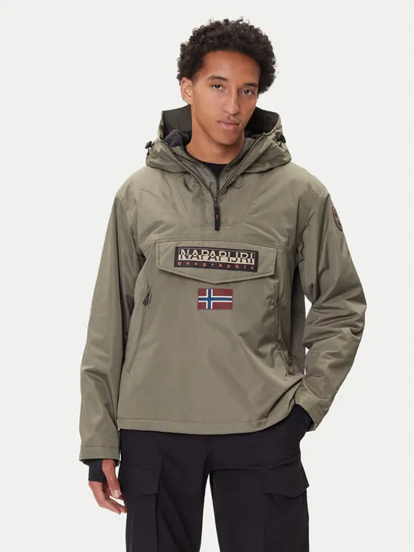 Napapijri Napapijri Anorak jakna Rainforest Next NP0A4IB9 Kaki Regular Fit