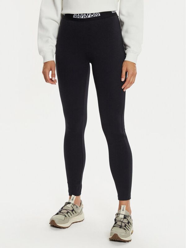 Napapijri Napapijri Leggings M-Box Logo NP0A4HZ7 Crna Slim Fit
