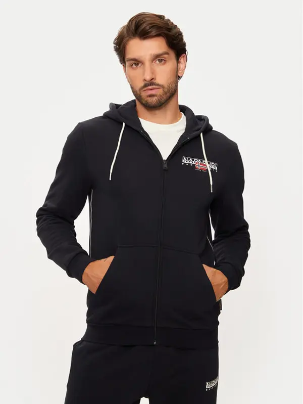 Napapijri Napapijri Majica dugih rukava B-Alymer NP0A4I1E Crna Regular Fit