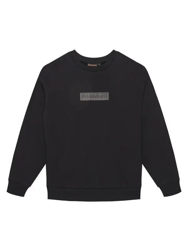 Napapijri Napapijri Majica dugih rukava B-New Box Logo NP0A8B3K Crna Loose Fit