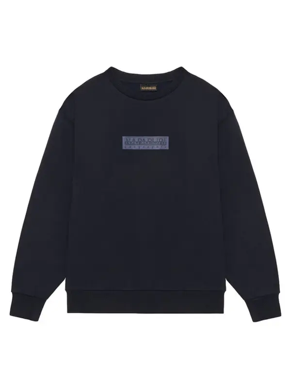 Napapijri Napapijri Majica dugih rukava B-New Box Logo NP0A8B3K Tamnoplava Loose Fit