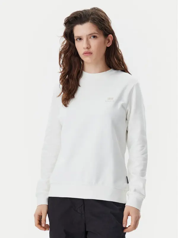 Napapijri Napapijri Majica dugih rukava B-Nina NP0A4H85 Bijela Regular Fit
