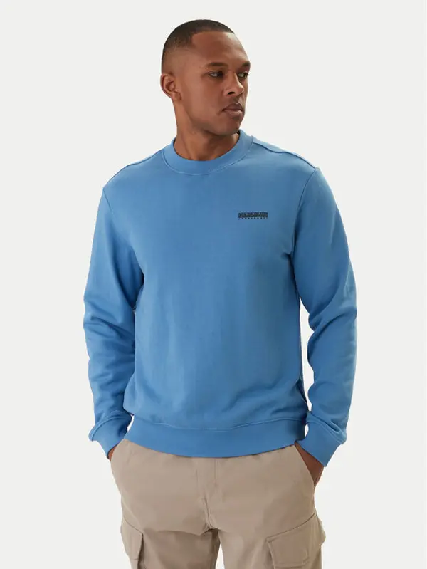 Napapijri Napapijri Majica dugih rukava B-Small Box CNP0A88TP Plava Relaxed Fit