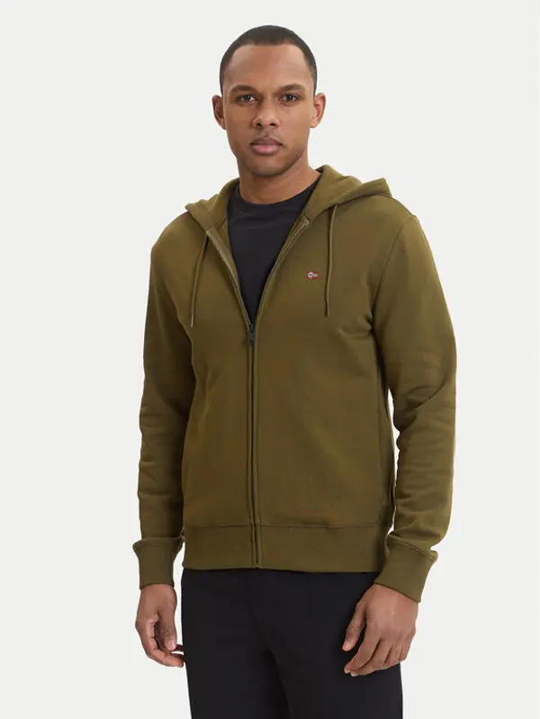 Napapijri Napapijri Majica dugih rukava Balis NP0A4HHV Zelena Regular Fit