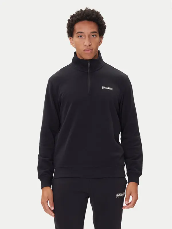 Napapijri Napapijri Majica dugih rukava NP0A88TO Crna Relaxed Fit