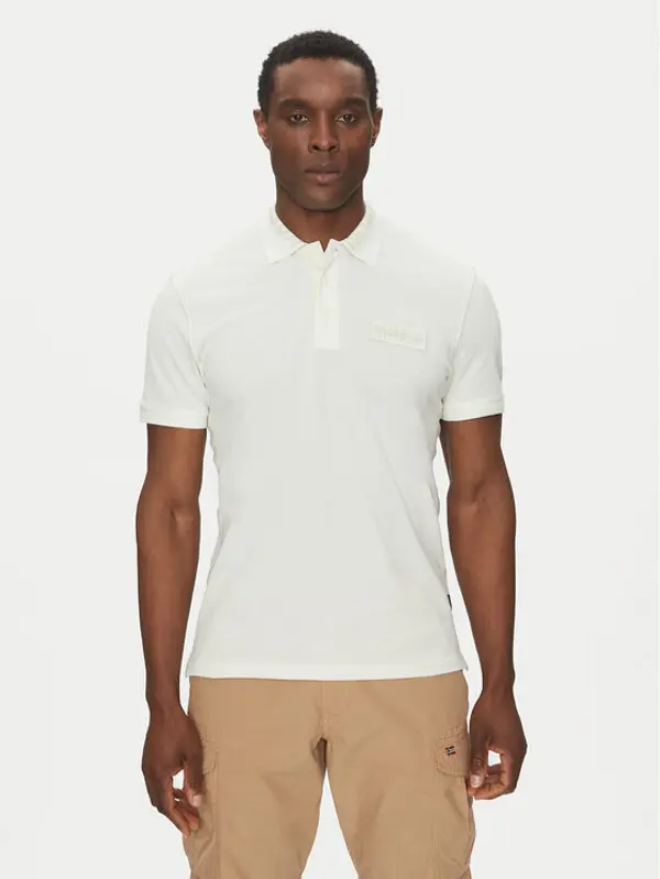 Napapijri Napapijri Polo E-Amundsen NP0A4IN9 Écru Regular Fit