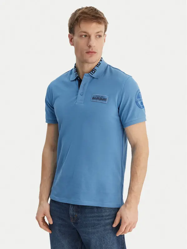 Napapijri Napapijri Polo E-Amundsen NP0A4IN9 Plava Regular Fit