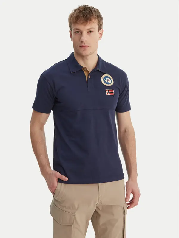 Napapijri Napapijri Polo E-Reflect NP0A4H4B Tamnoplava Relaxed Fit
