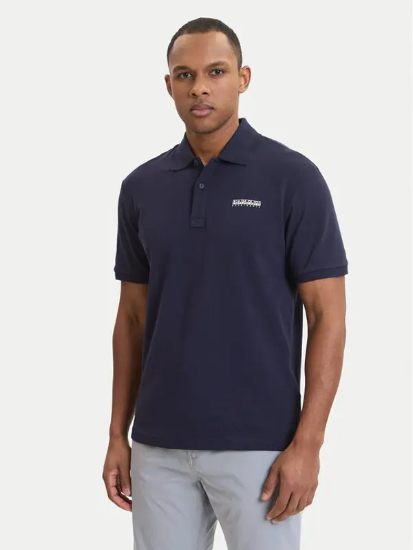 Napapijri Napapijri Polo E-Small Box NP0A88TQ Tamnoplava Relaxed Fit
