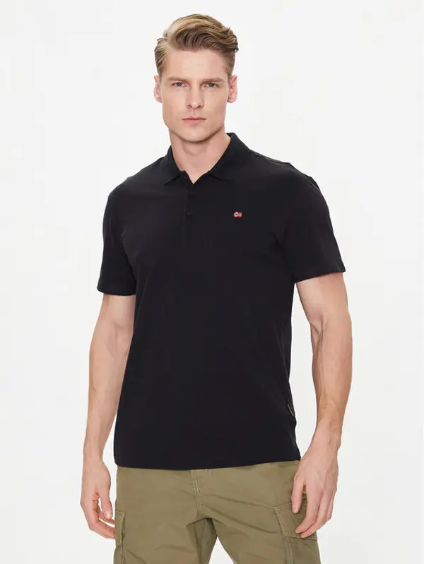 Napapijri Napapijri Polo Ealis NP0A4H8B Crna Regular Fit