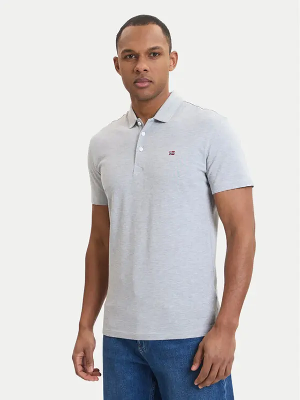 Napapijri Napapijri Polo Ealis NP0A4H8B Siva Regular Fit