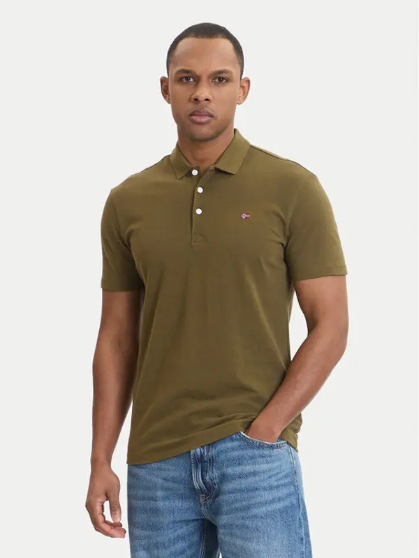 Napapijri Napapijri Polo Ealis NP0A4H8B Zelena Regular Fit