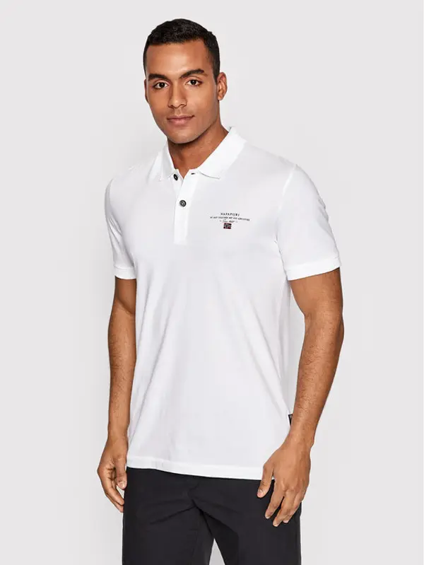 Napapijri Napapijri Polo Elbas Jersey NP0A4GB4 Bijela Regular Fit