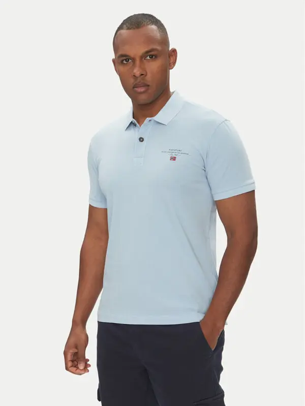Napapijri Napapijri Polo Elbas NP0A4GB4 Svijetloplava Regular Fit