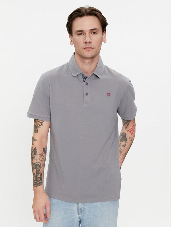 Napapijri Napapijri Polo Eolanos 3 NP0A4GB3 Siva Regular Fit