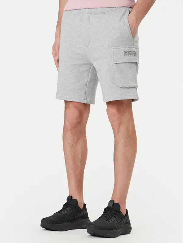 Napapijri Napapijri Sportske kratke hlače N-Box Logo NP0A4I59 Siva Relaxed Fit